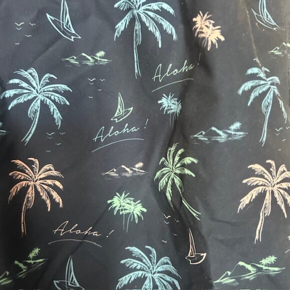 Beverly Hills Polo Club Swim Shorts NEW with Tags Palm Trees Aloha Print - Picture 3 of 5
